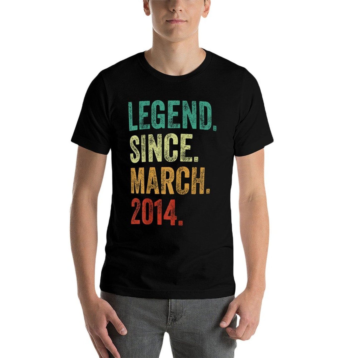 11 Years Old Legend Since March 2014 11th Birthday  Cotton T-Shirt