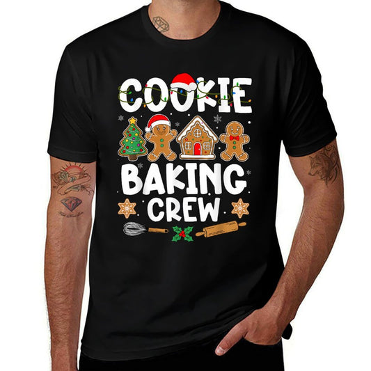 Cookie Baking Crew for Women Kids Men Boy Family Christmas  Breathable T-Shirt