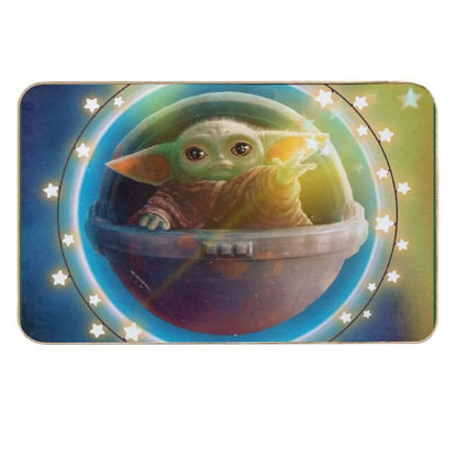Alien Baby Reaching for Stars  Pet-Safe Bath Mat