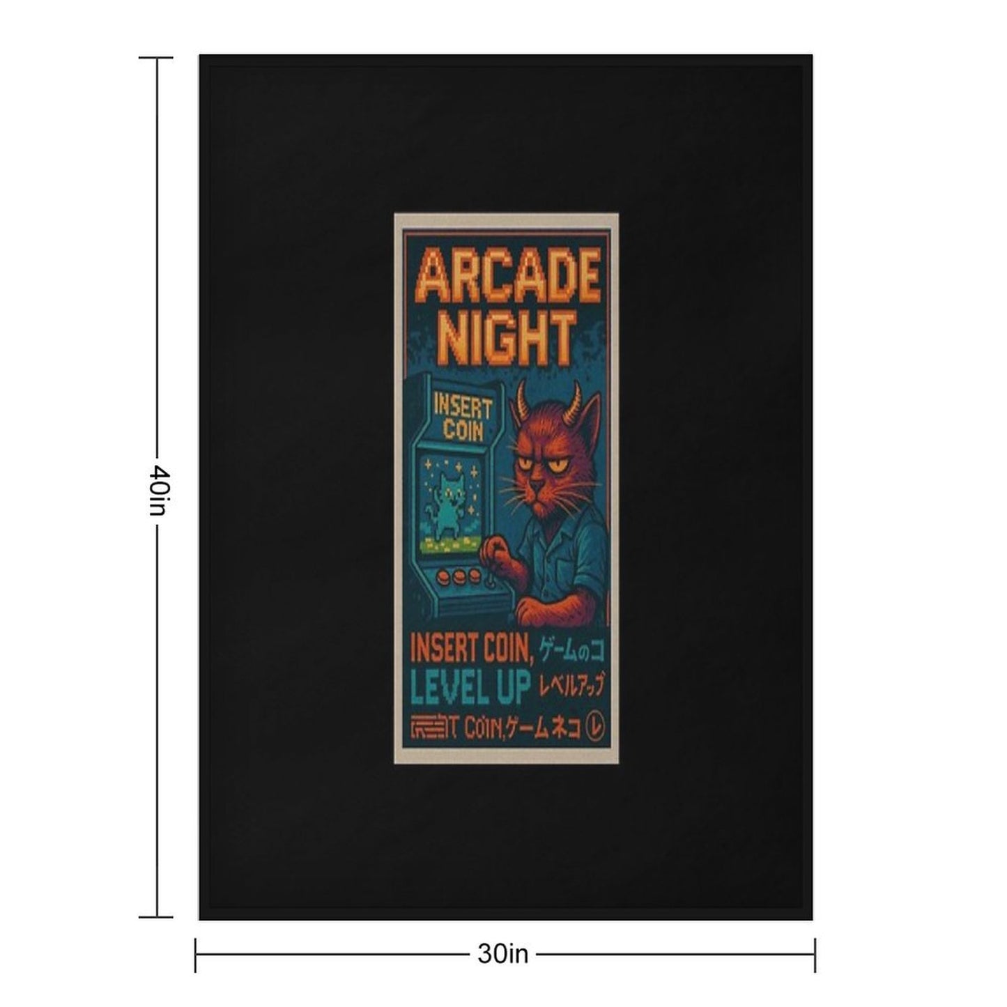Arcade Night Leveling Up in Silence Quick-dry Throw Blanket