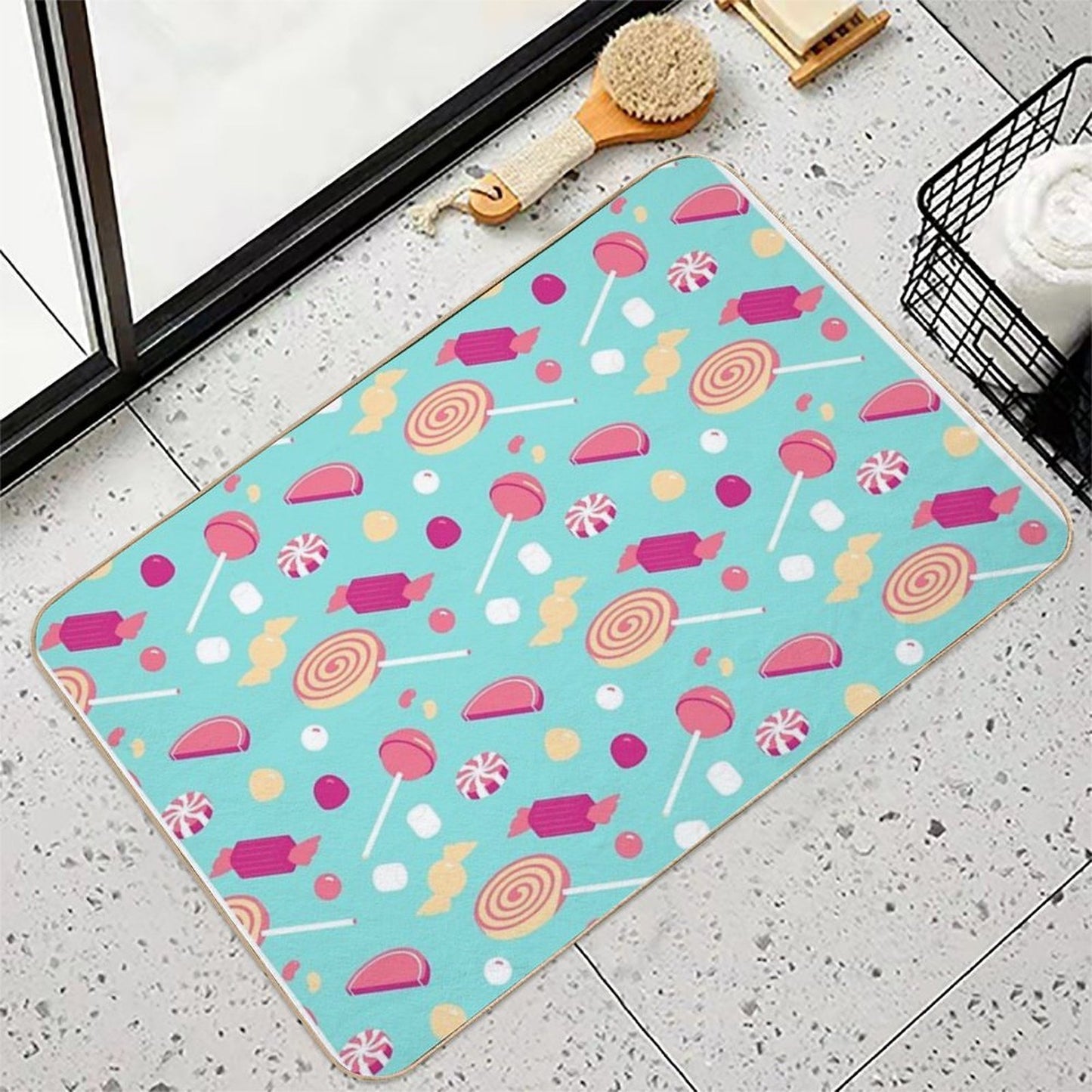 Berry Candy  Dirt-Trapping Bath Mat