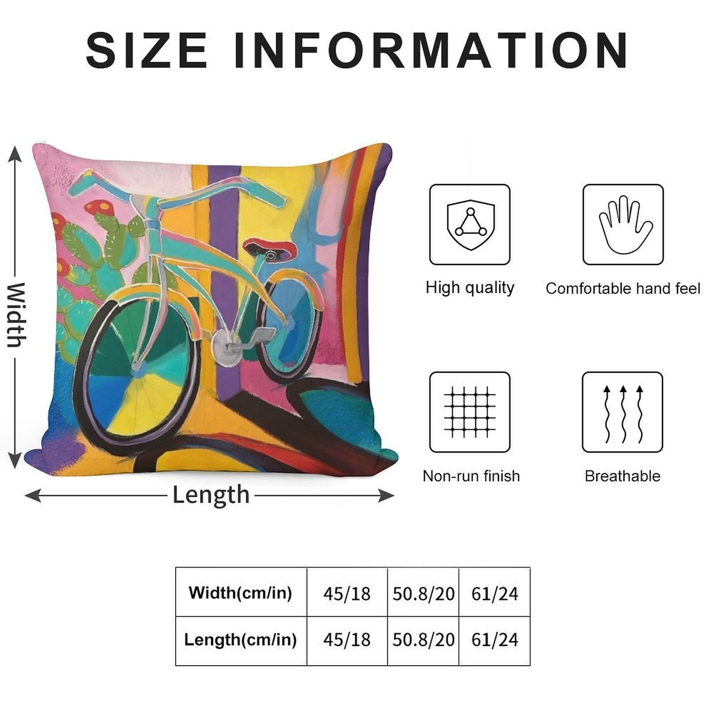 La Bicicleta Soft Luxury Feel Throw Pillow