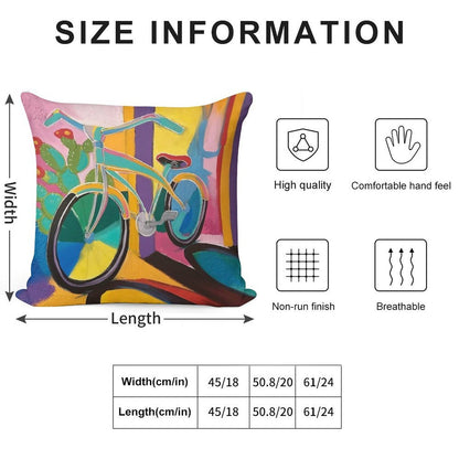 La Bicicleta Soft Luxury Feel Throw Pillow