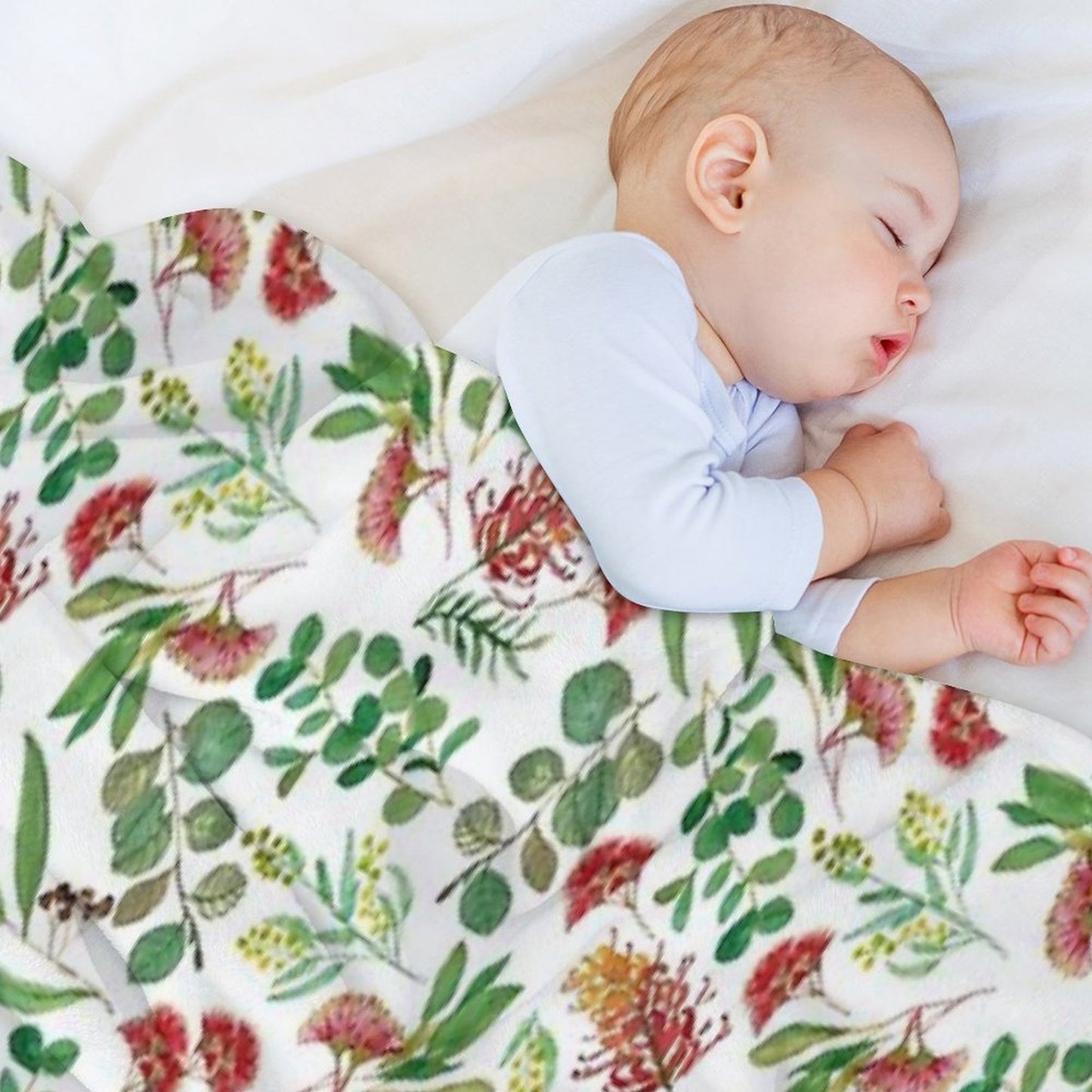 Australian Botanical Eco-conscious Throw Blanket