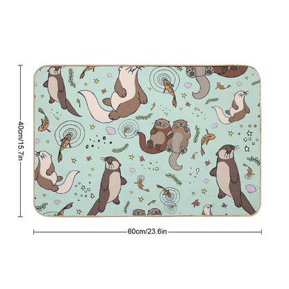 Sea Otters  High-Traffic Bath Mat