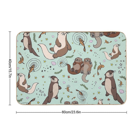 Sea Otters  High-Traffic Bath Mat