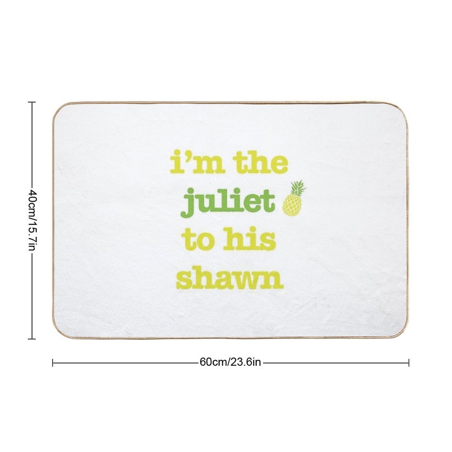 Juliet to His Shawn  Easy Maintenance Bath Mat