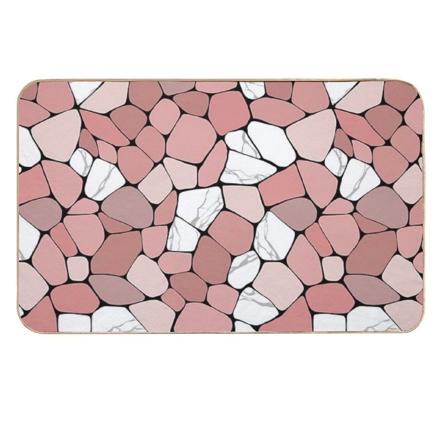 Pink Marble Pattern Background  Anti-Trip Bath Mat