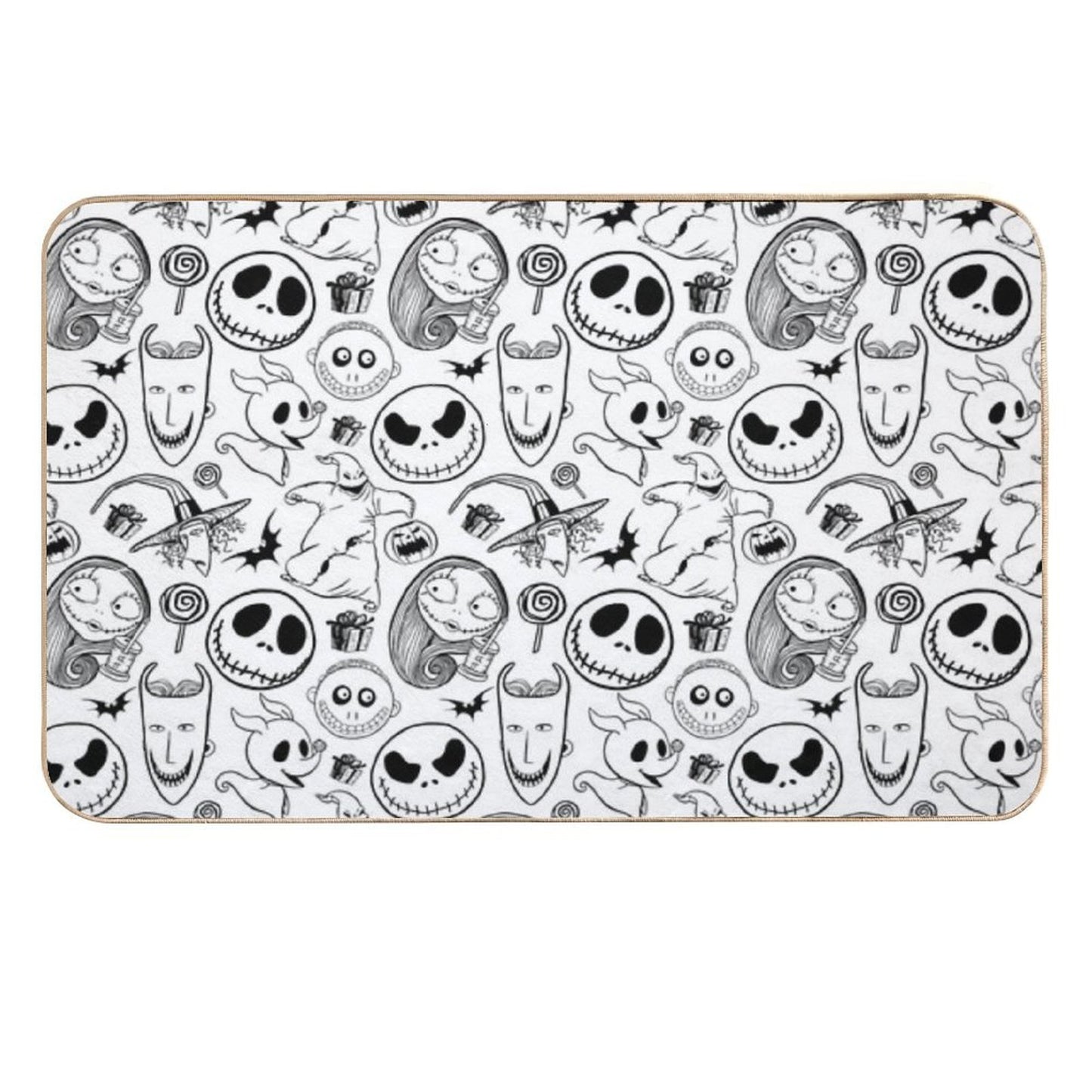 Nightmare before Christmas Pattern  Slip-Resistant Bath Mat