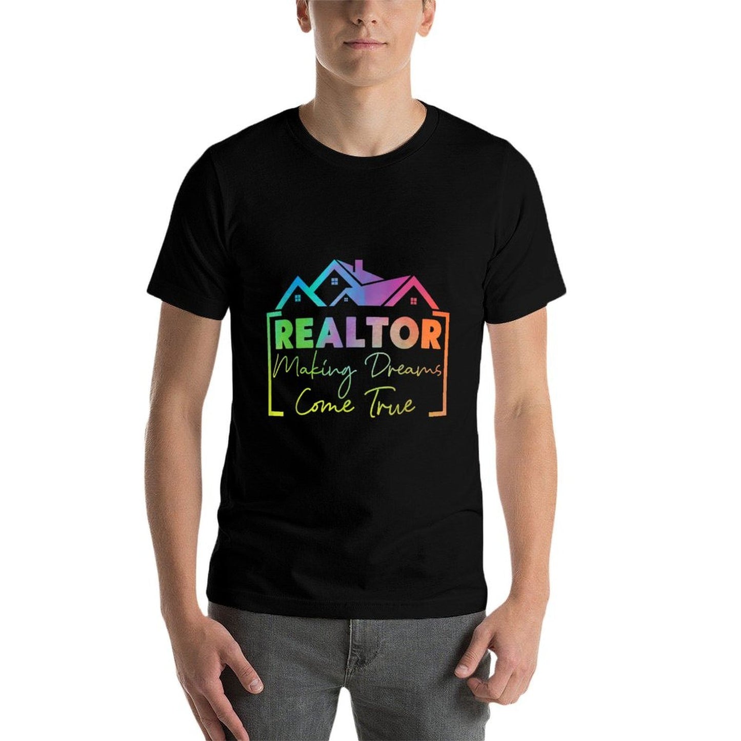 Realtor Making Dreams Come True Watercolor  Easy-care T-Shirt