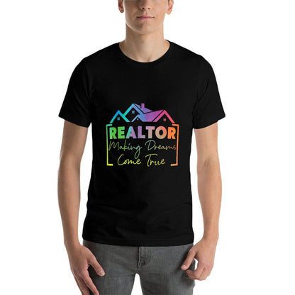 Realtor Making Dreams Come True Watercolor  Easy-care T-Shirt