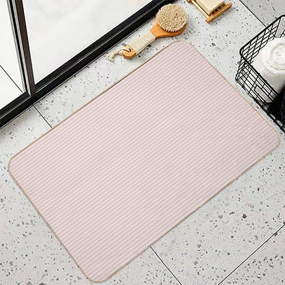 Thick Stripes - Blush  Dirt-Trapping Bath Mat