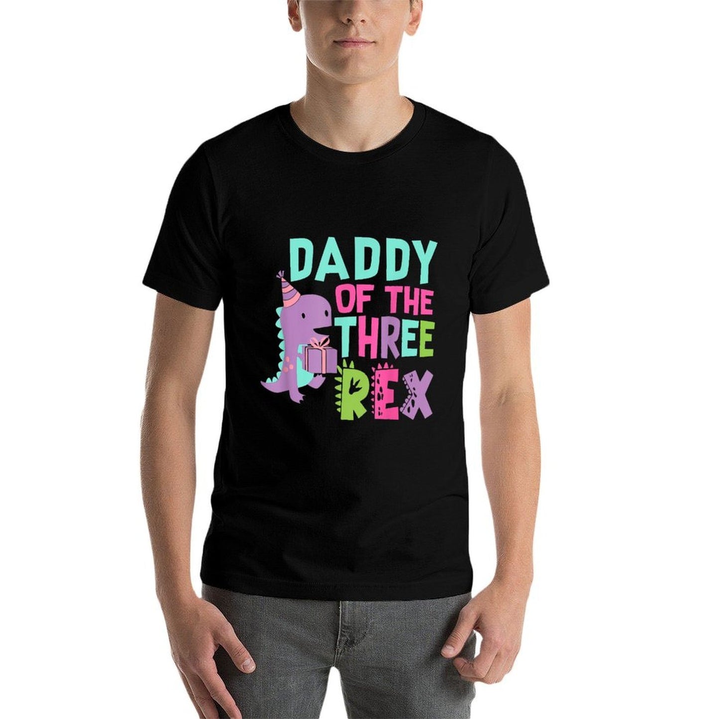 Daddy of The Three Rex Birthday Dinosaur Family Matching  Classic T-Shirt