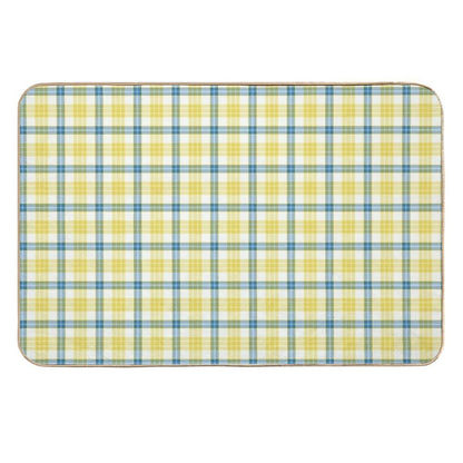 McGrath Tartan Blue And Yellow Irish Plaid  Easy To Clean Bath Mat