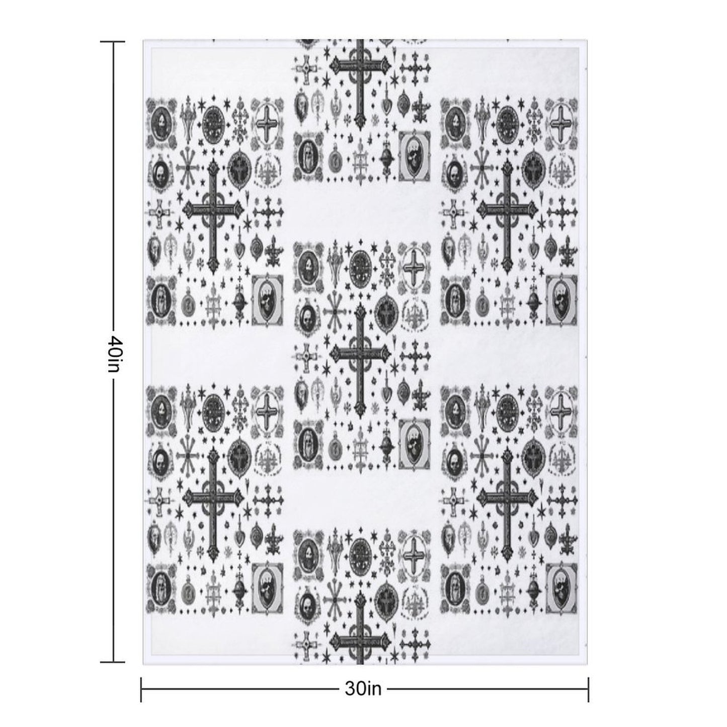 Wickedly Simple Unleash Dark Icons - Sinister Line Art for The Bold Sustainable Throw Blanket