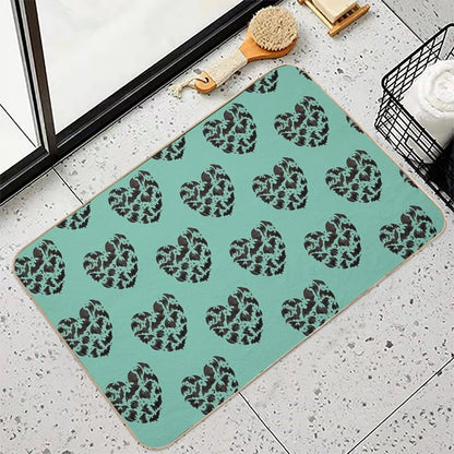 Bat Heart  Versatile Bath Mat