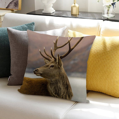 Autumnal Stag Soft Warmth Comfort Throw Pillow