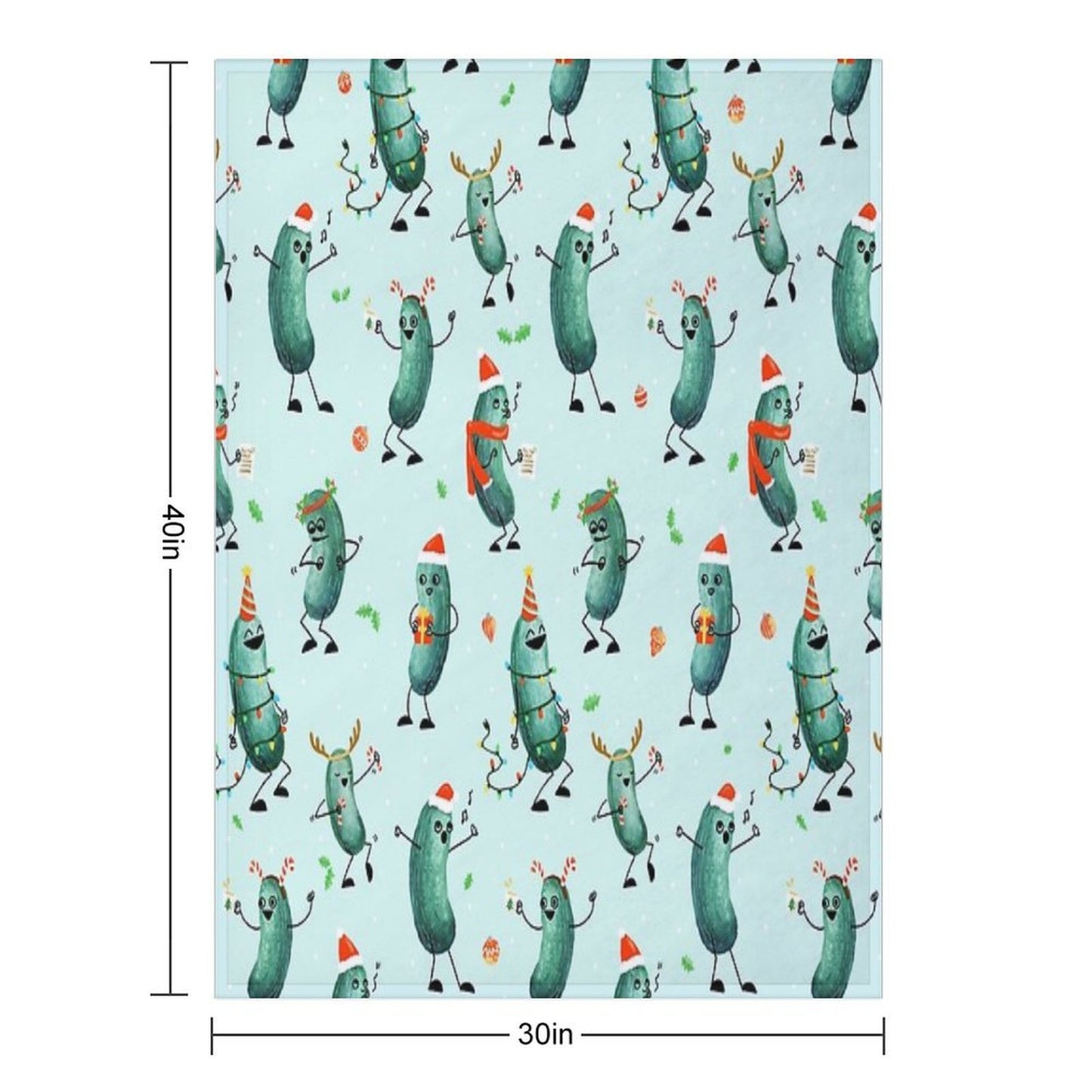 Holiday Pickle Party! Quick-dry Throw Blanket