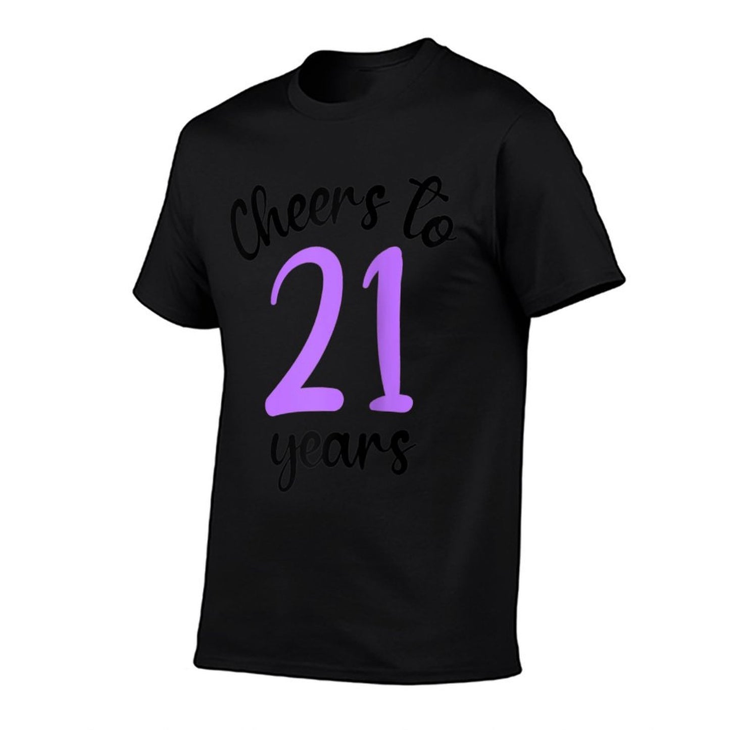 21st Birthday Cheers To 21 Years Purple 21st Birthday Raglan Baseball  Trendy Pattern T-Shirt