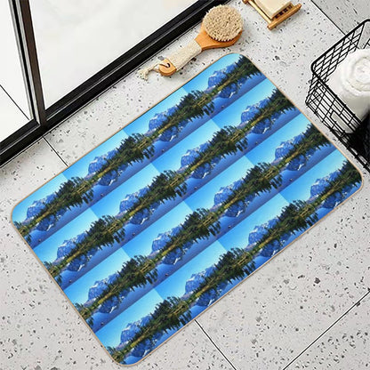 Mount Shuksan And Picture Lake in The Fall  Slip-Resistant Bath Mat