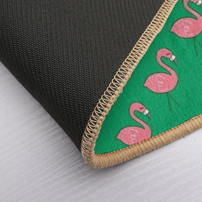 Campsite Flamingos  Easy Maintenance Bath Mat