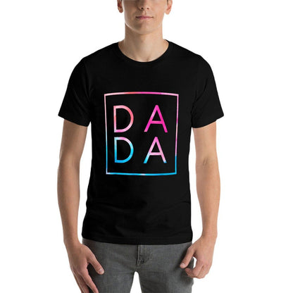 Matching Dada And Mama Familys Unisex-Adults Mens Black Small Classic Tie-Dye Fathers Day  Oversized Silhouette T-Shirt