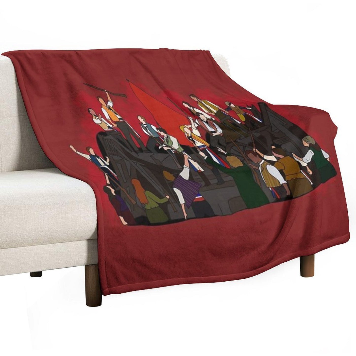 Les Miserables Barricade Durable Throw Blanket