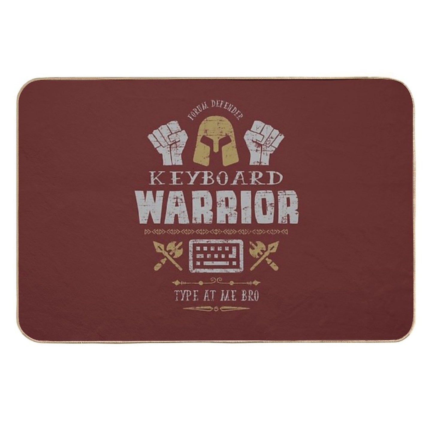 Keyboard Warrior  Repositionable Bath Mat