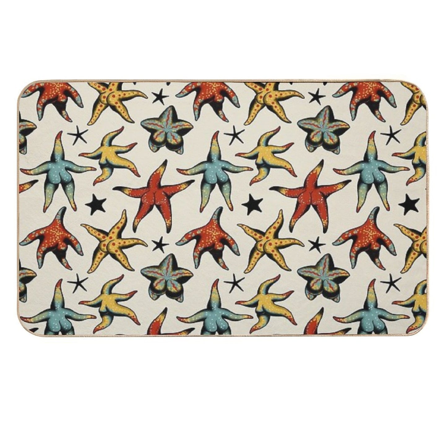 Starfish Booty Tattoo Flash  Anti-Trip Bath Mat