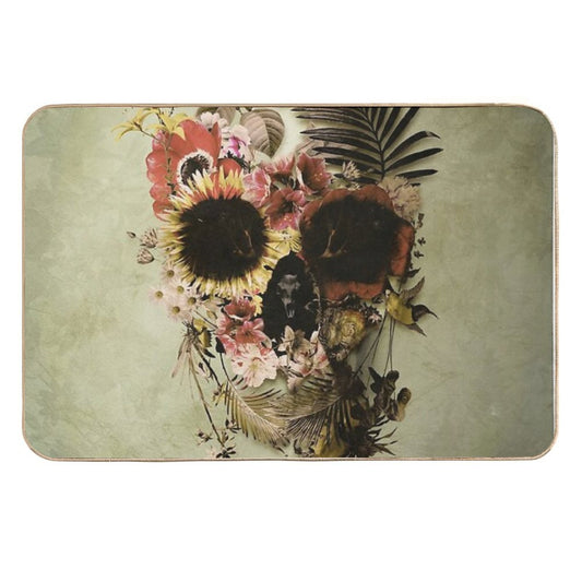 Garden Skull Light  Stain-Proof Bath Mat
