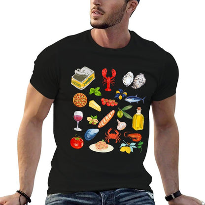 Italian Summer Sardines Tinned Fish Fisherman Aesthetic  Stretchy T-Shirt