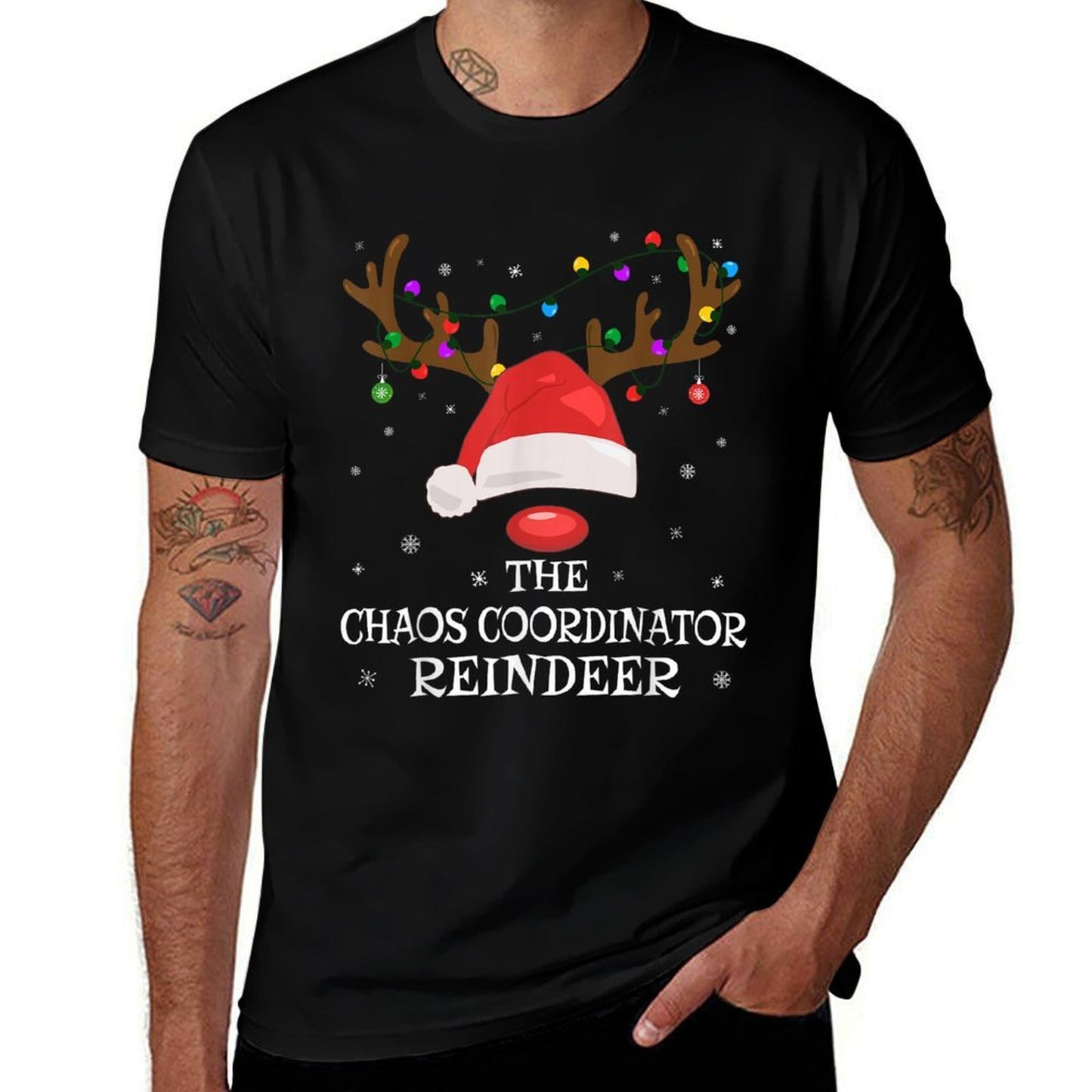 Chaos Coordinator Reindeer Matching Christmas Teacher Mom for Men Women Kids  Relaxed-fit T-Shirt