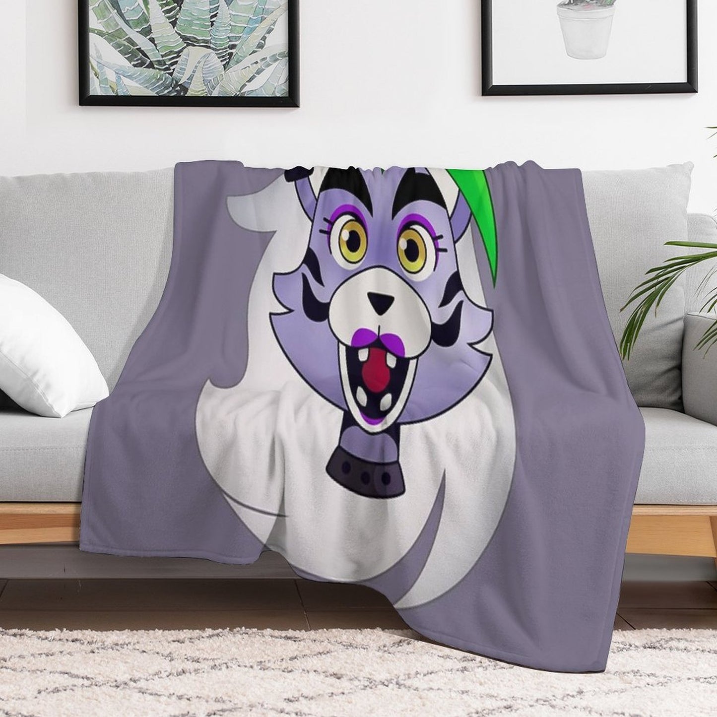 FNAF Roxanne Wolf Design Shrink-resistant Throw Blanket