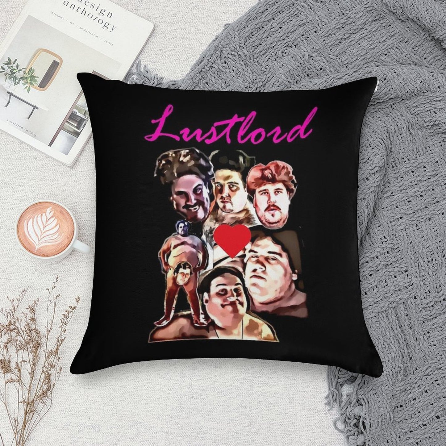 Lustlord Design Soft Fade-Resistant Throw Pillow