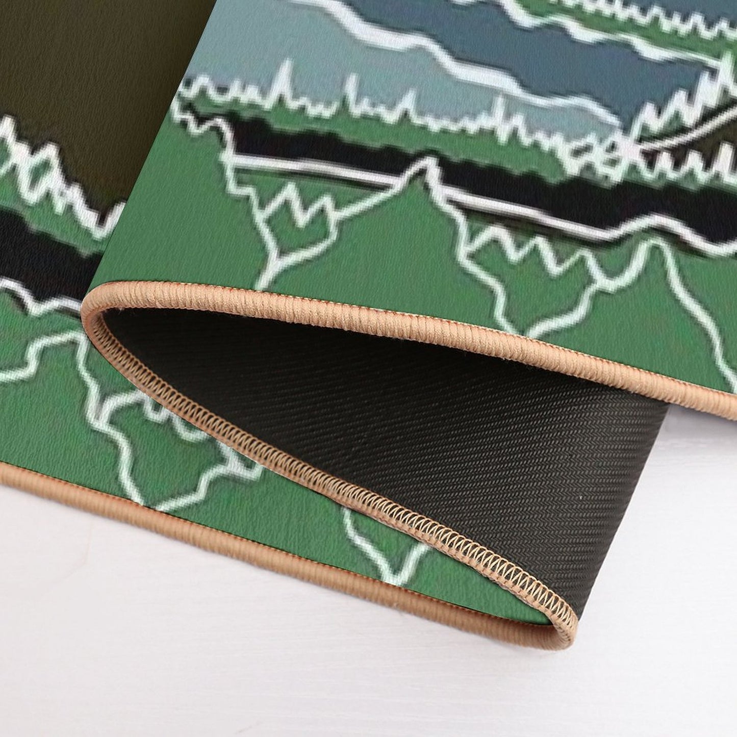 A Halflings Journey on A Mountain Path Through An Elven Wood in The Style of J.R.R.Tolkien  Absorbent Bath Mat