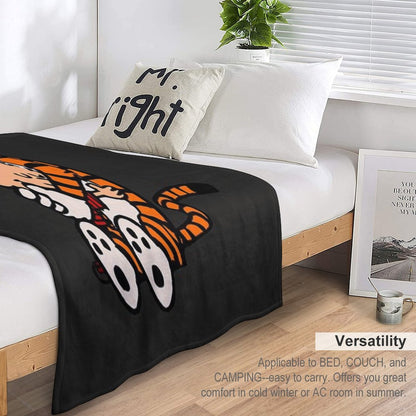 Calvin And Hobbes Had Funy Hug Lightweight Throw Blanket