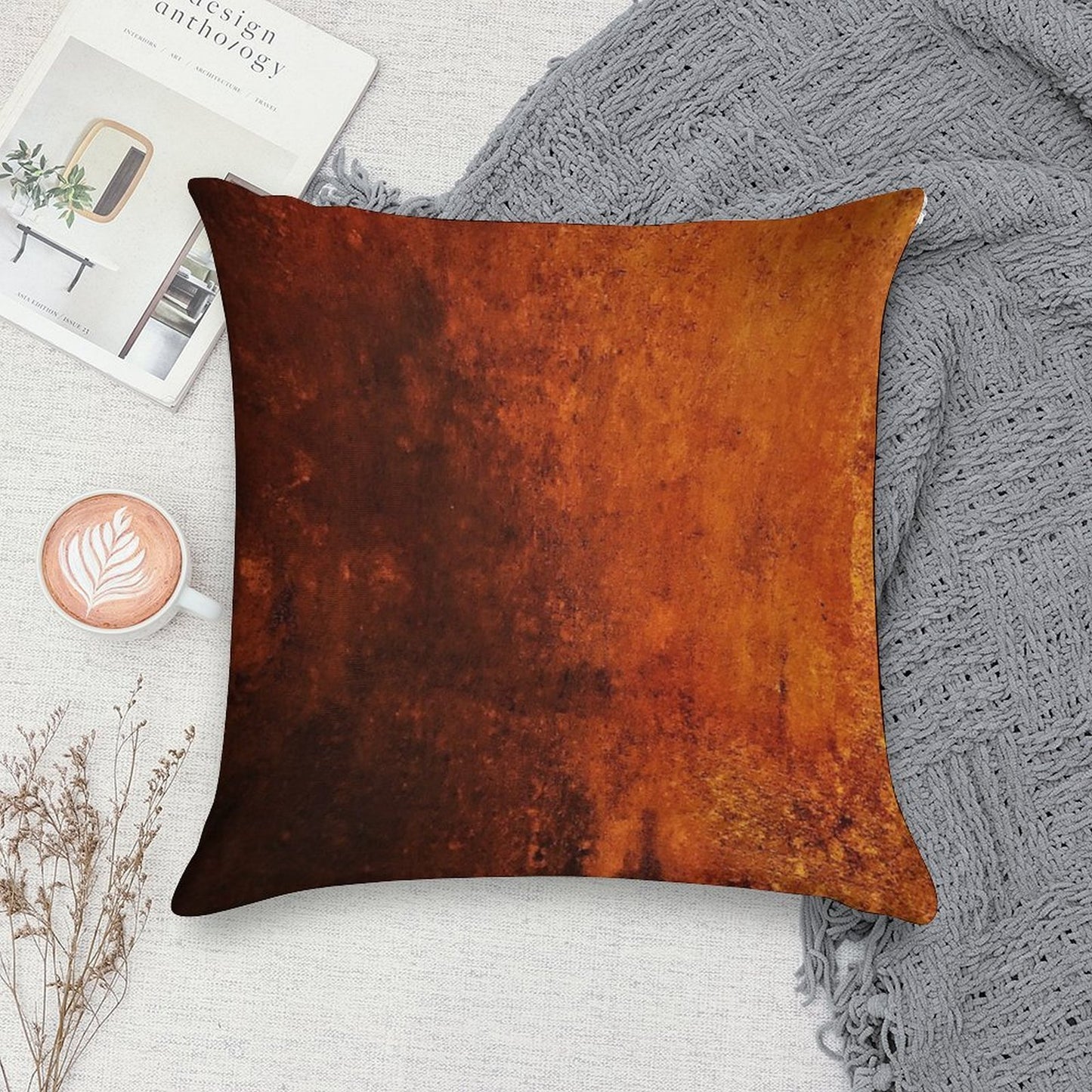 Copper Plate Soft Gift Ready Throw Pillow