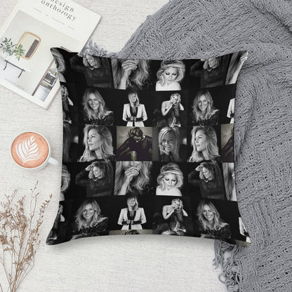 Helene Fischer Collage Soft Decorative Cover Throw Pillow