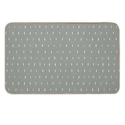 Little Lines Green  Fade-Resistant Bath Mat