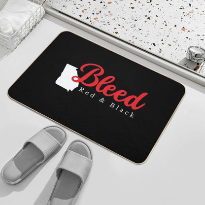 If You Bleed Red & Black, Dawgs Apparel & Trendy Merch  Multi-Purpose Bath Mat