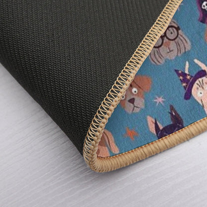 Bark Or Treat Halloween Blue  Slip-Resistant Bath Mat