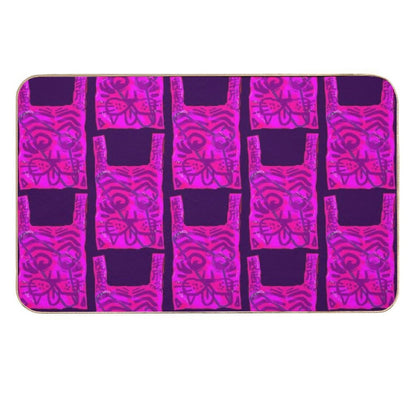 Pink Designer Plastic Bag  Fade-Resistant Bath Mat