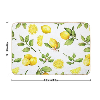 Summer Lemons Botanical Garden Durable Bath Mat