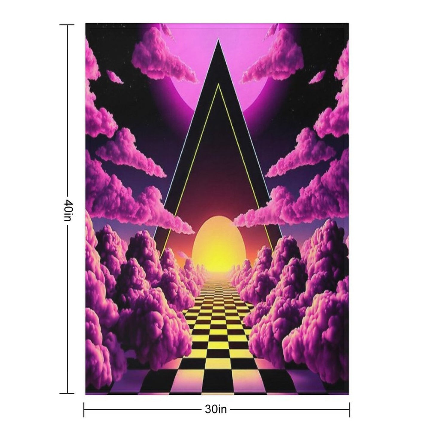 1980's Retrowave 7 Gift-ready Throw Blanket