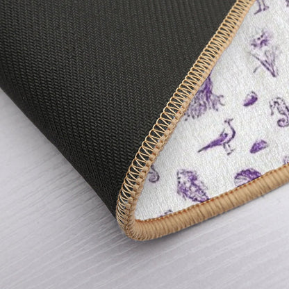 Rent-Free Blackbeard Sketches - Purple  Pet-Safe Bath Mat