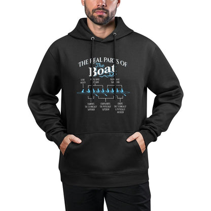 The Real Parts Of The Boat - Funny Rowing Gift Unisex Design Hoodie