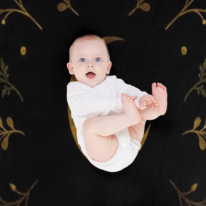 Crescent Moon Gold Premium Throw Blanket