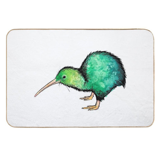 Cute Kiwi - Watercolour Art Durable Bath Mat
