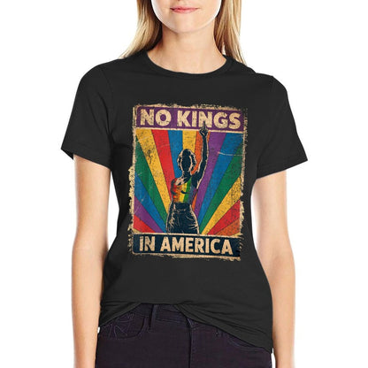 Funny No Kings In America LGBT Retro  Classic T-Shirt