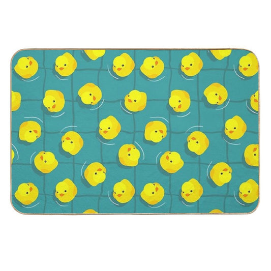 Rubber Ducks on Vacation  Easy Maintenance Bath Mat